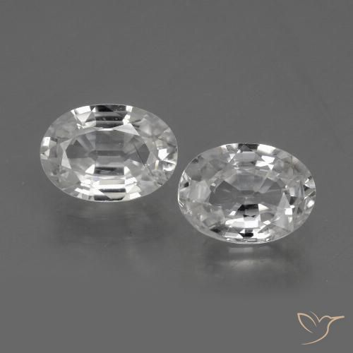 2.29ctw Naturel Blanc Zircon, ovale, VS