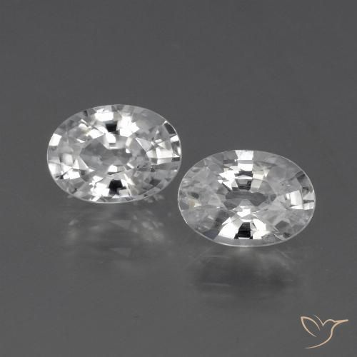 2.31ctw Naturel Blanc Zircon, ovale, VVS