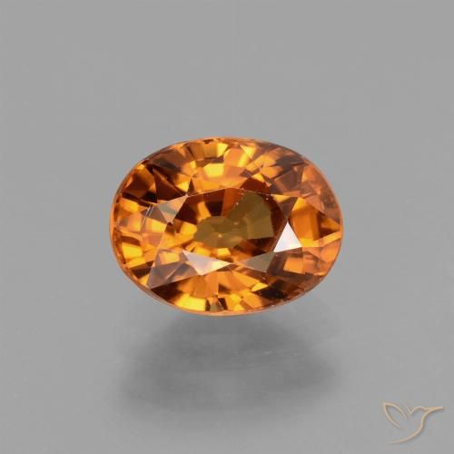 2.30ct Naturel Abricot orange Zircon, ovale, VS