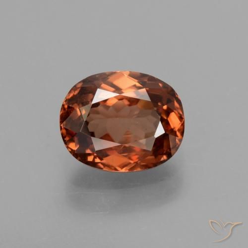 2.09ct Naturel Orange moyen Zircon, ovale, VS
