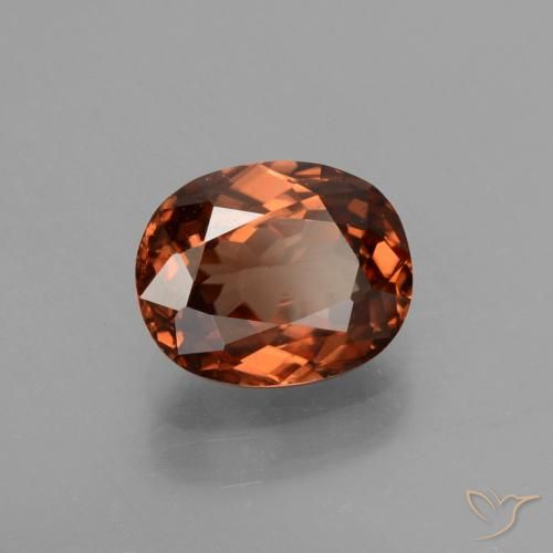 Zircon Orange moyen naturelle ovale, 2.09 ct, VS