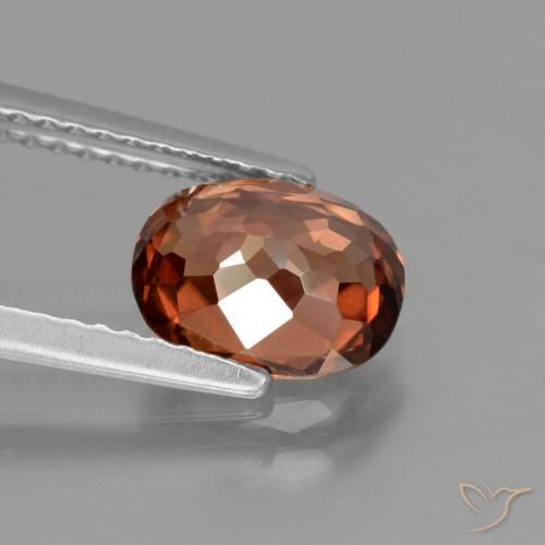 Zircon Orange moyen naturelle ovale, 2.09 ct, VS