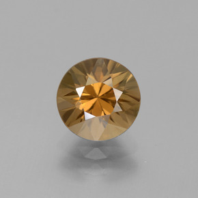 Zircon jaune naturelle coupe roude, 2,61 ct, VVS