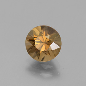 Zircon jaune naturelle coupe roude, 2,61 ct, VVS