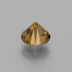 Zircon jaune naturelle coupe roude, 2,61 ct, VVS