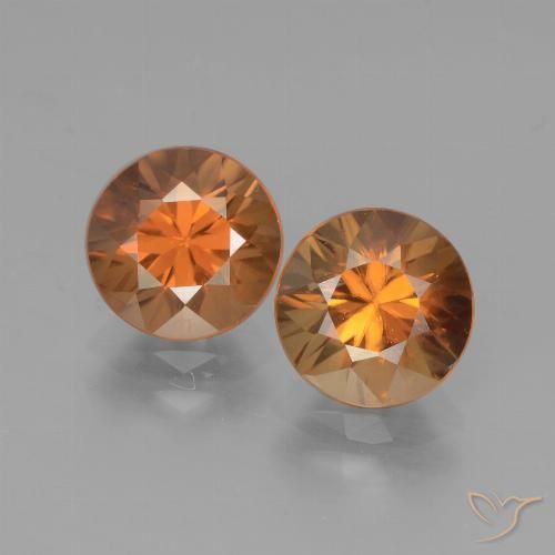 3.94ctw Naturel Orange jaunâtre Zircon, Tour, VVS-VS