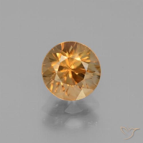 1.90ct Naturel Orange doré Zircon, Tour, VVS-VS