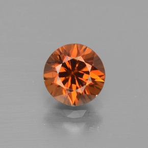 Zircon Orange Doré naturelle Coupe roude, 1.82 ct, VVS-VS
