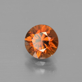 Zircon Orange Doré naturelle Coupe roude, 1.82 ct, VVS-VS