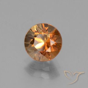 Zircon Orange brunâtre naturelle Coupe roude, 2.11 ct, VVS