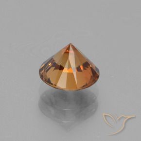 Zircon Orange brunâtre naturelle Coupe roude, 2.11 ct, VVS