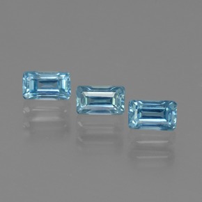 Achetez naturel 1,28ct bleue zircon gems, taille émeraude, en provenance cambodge chez gemselect. en stock, livraison internationale!