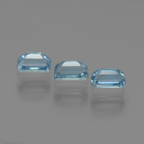 Achetez naturel 1,28ct bleue zircon gems, taille émeraude, en provenance cambodge chez gemselect. en stock, livraison internationale!
