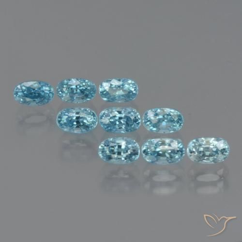 Shop natural 4.97ct Bleu moyen Zircon gems, ovale, from Cambodge at GemSelect. In stock, global shipping!