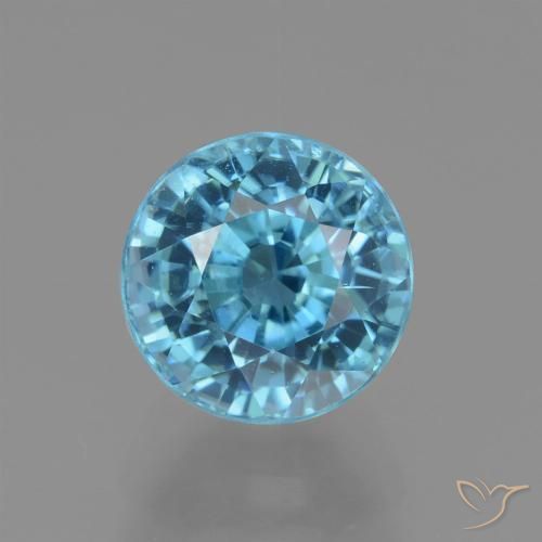 3.32ct Naturel Bleu maya profond Zircon, Tour, VVS-VS