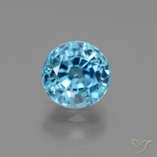 3.16ct Naturel Bleu azur profond Zircon, Tour, VS