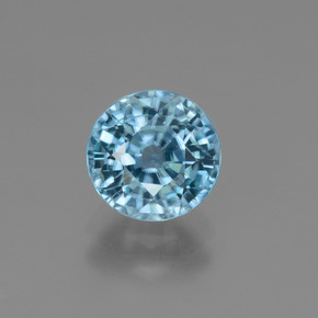 Zircon bleue naturelle coupe roude, 2,75 ct, VS