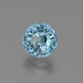 Zircon bleue naturelle coupe roude, 2,75 ct, VS