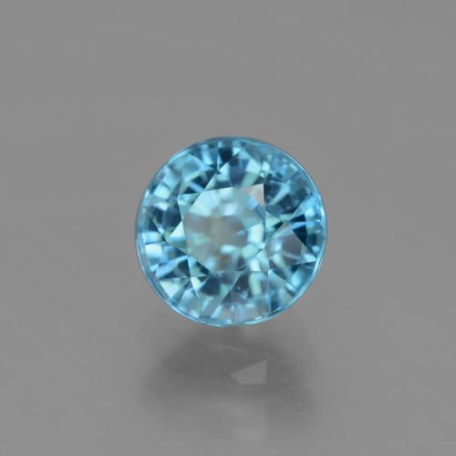 Zircon bleue naturelle coupe roude, 2,69 ct, VS