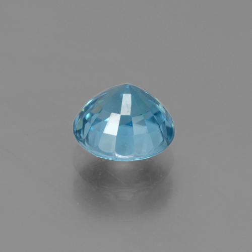 Zircon bleue naturelle coupe roude, 2,69 ct, VS