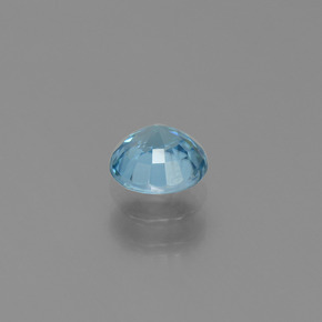 Zircon bleue naturelle coupe roude, 1,09 ct, VVS