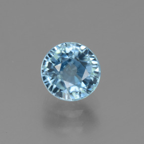 Zircon Bleu naturelle Coupe roude, 2.79 ct, VVS