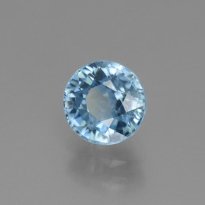 Zircon Bleu naturelle Coupe roude, 2.79 ct, VVS