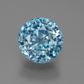Zircon Bleu naturelle Coupe roude, 5.13 ct, VS