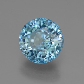 Zircon Bleu naturelle Coupe roude, 5.13 ct, VS