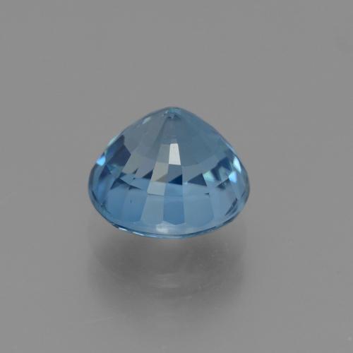 Zircon Bleu naturelle Coupe roude, 4.14 ct, VVS