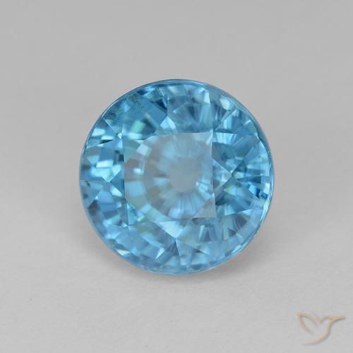 Zircon Bleu cyan naturelle Tour, 5.62 ct, VVS