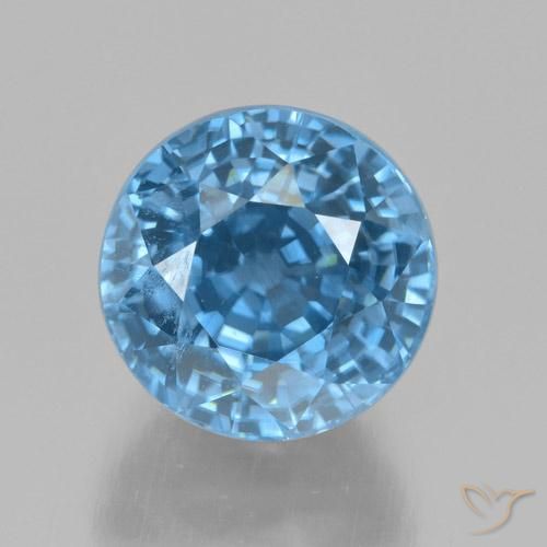 5.72ct Naturel Bleu Zircon, Tour, VVS