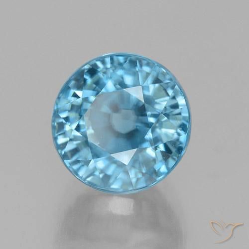 Zircon Bleu moyen naturelle Tour, 4.84 ct, VVS