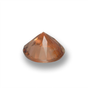 Zircon Orange naturelle Coupe roude, 0.55 ct, VS