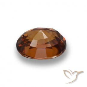 Zircon Orange moyen-foncé naturelle ovale, 2.37 ct, VVS