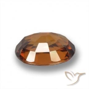 Zircon Ambre orange naturelle ovale, 2.07 ct, VVS-VS