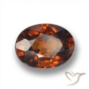 Zircon Brun pain d'épices naturelle ovale, 2.03 ct, VVS
