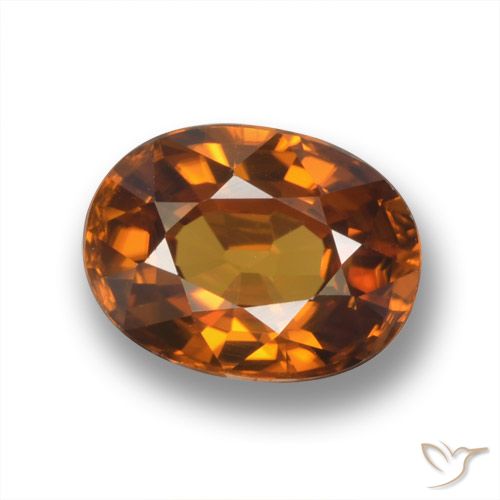 2.16ct Naturel Brun orangé Zircon, ovale, VVS