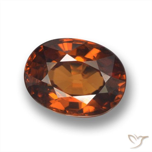 2.04ct Naturel Brun orangé Zircon, ovale, VVS