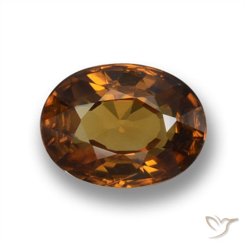 1.87ct Naturel Orange terre Zircon, ovale, VVS-VS