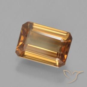 Zircon Orange foncé naturelle Octogone / coupe Émeraude, 1.35 ct, VVS