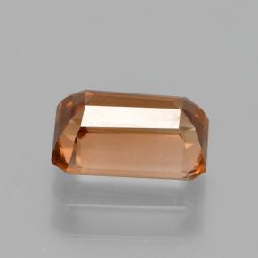 Zircon Orange moyen naturelle Taille émeraude, 1.70 ct, VVS