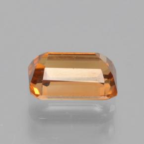 Zircon orange naturelle taille émeraude, 1,05 ct, VVS