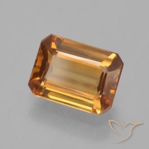 Zircon Orange brun naturelle Octogone / coupe Émeraude, 1.56 ct, VVS