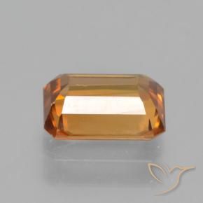 Zircon Orange brun naturelle Octogone / coupe Émeraude, 1.56 ct, VVS