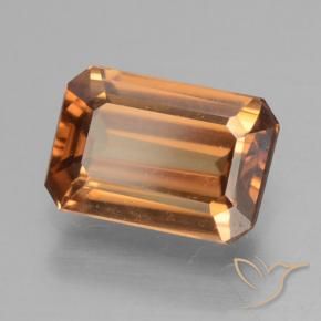 Zircon Orange moyen naturelle Octogone / coupe Émeraude, 1.19 ct, VVS
