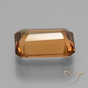 Zircon Orange moyen naturelle Octogone / coupe Émeraude, 1.19 ct, VVS