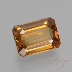 Zircon Orange brun naturelle Octogone / coupe Émeraude, 1.38 ct, VVS