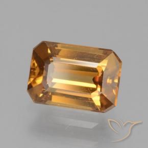 Zircon Orange brun naturelle Octogone / coupe Émeraude, 1.55 ct, VVS-VS