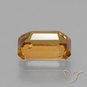 Zircon Orange brun naturelle Octogone / coupe Émeraude, 1.55 ct, VVS-VS